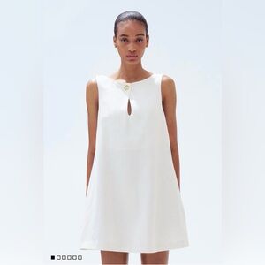 H&M CREAM A LINE DRESS
